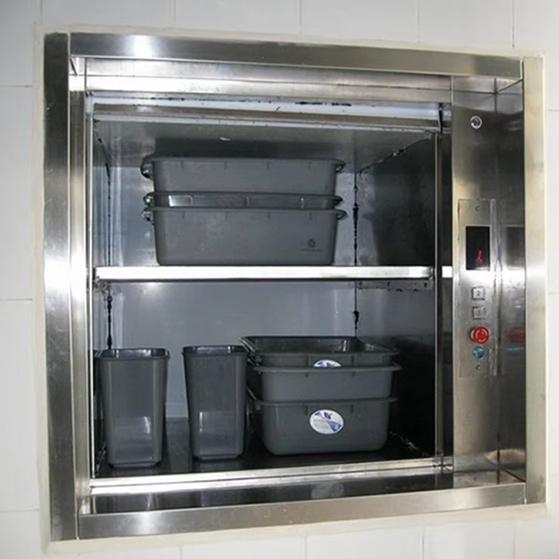 VTEF108 대중음식점과 호텔 부엌 서비스를 위한 PVC 지면을 가진 전기 Gearless AC Dumbwaiter 상승