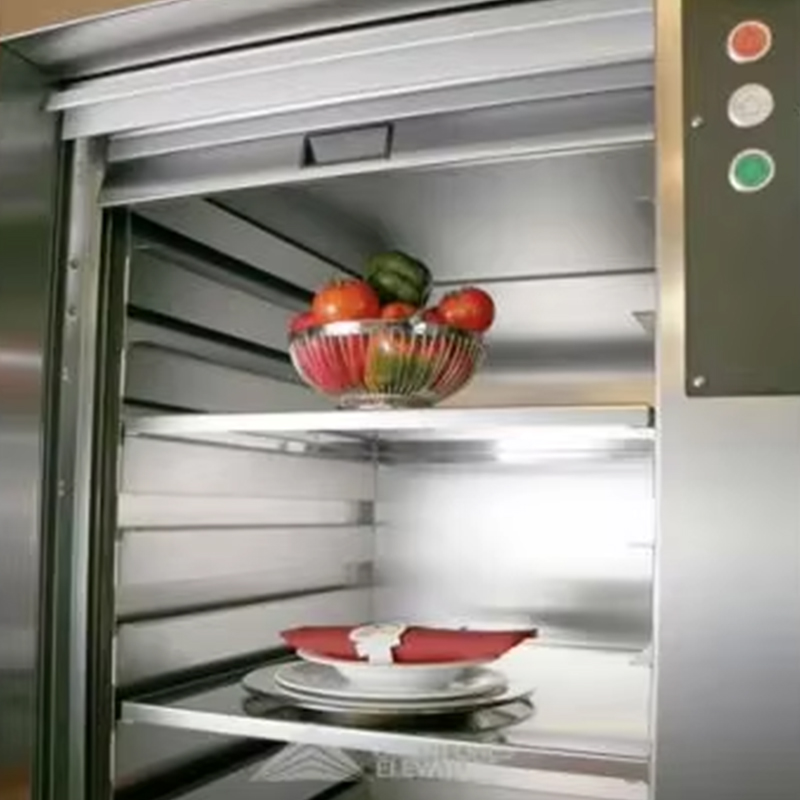 VTEF108 대중음식점과 호텔 부엌 서비스를 위한 PVC 지면을 가진 전기 Gearless AC Dumbwaiter 상승