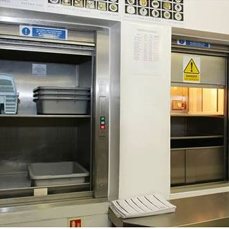 VTEF108 대중음식점과 호텔 부엌 서비스를 위한 PVC 지면을 가진 전기 Gearless AC Dumbwaiter 상승